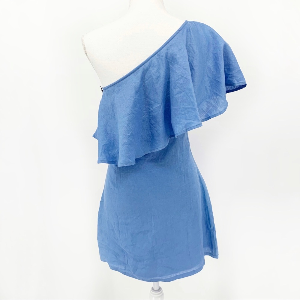 Anthropologie Capulet Chambray One-Shoulder Dress - Picture 15 of 16